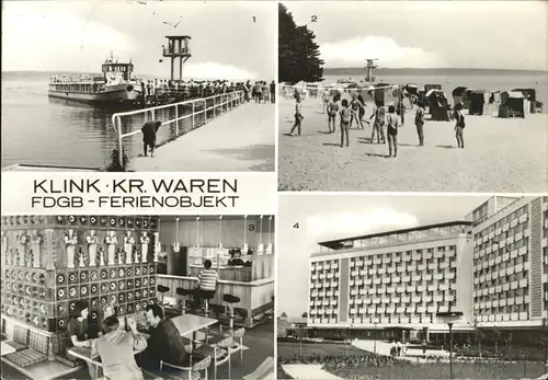 Klink Waren An der Mole Strand Erholungsheim Herbert Warnke Kat. Klink Waren
