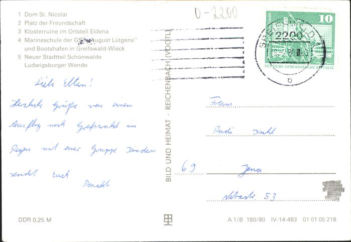 Greifswald Dom St. Nikolai Platz der Freundschaft Klosterruine Eldena