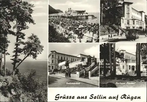 Sellin Ruegen Selliner Seebruecke Freilichtbuehne Kurhaus Frieden Strand Kat. Sellin Ostseebad