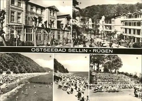 Sellin Ruegen FDGB Erholungsheim Ferienglueck Freia Arkona Sellin Strand Freilichtbuehne Kat. Sellin Ostseebad