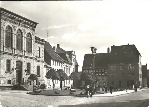 pw09295 Calbe Saale Marktplatz Rathaus Kategorie. Calbe Alte Ansichtskarten