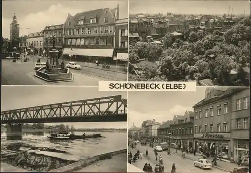 Schoenebeck Elbe Platz der Deutsch Sowjetischen Freundschaft Teilansicht Ernst Thaelmann Bruecke Salzer Strasse Kat. Schoenebeck