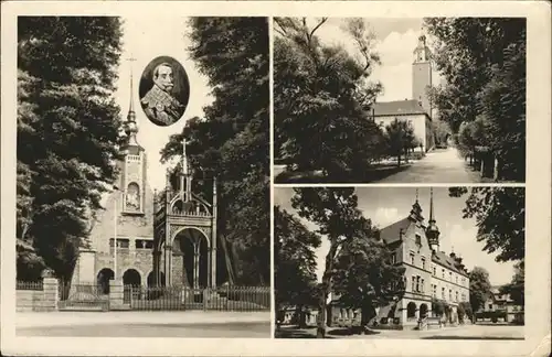 Luetzen Gustav Adolf Denkmal Kapelle Schloss Rathaus Kat. Luetzen