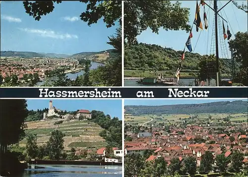 Hassmersheim Burg Schiffe Neckar Kat. Hassmersheim