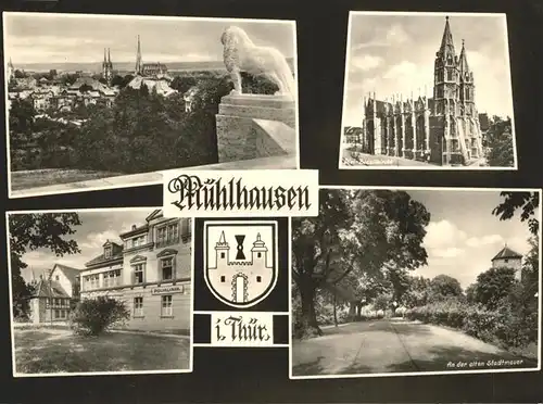 Muehlhausen Thueringen Stadtmauer Divi Blasiikirche Kat. Muehlhausen Thueringen