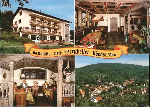 Hoechst Odenwald Gaststaette Cafe Bergkeller Kat. Hoechst i. Odw.