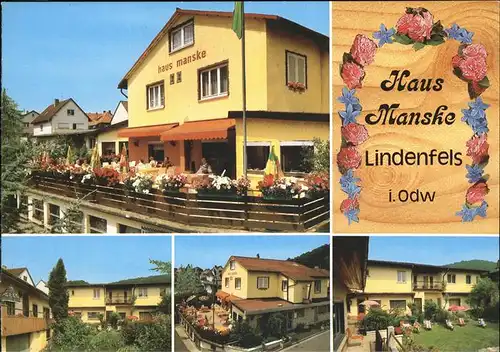 Lindenfels Odenwald Haus Manske Kat. Lindenfels