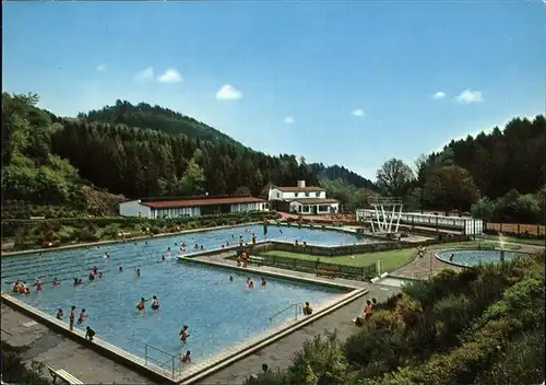 Lindenfels Odenwald Schwimmbad Kat. Lindenfels