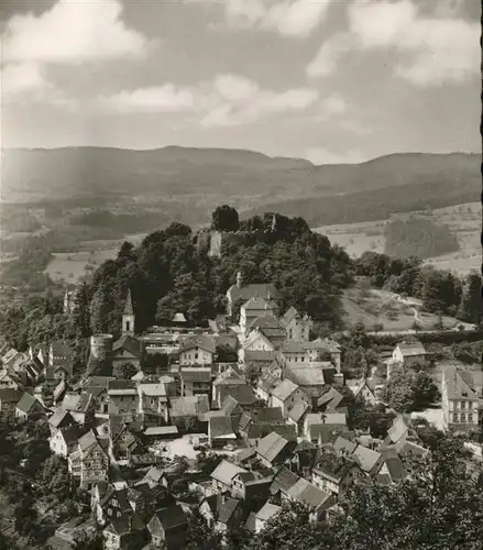 Lindenfels Odenwald Blick auf Stadt und Burg Kat. Lindenfels