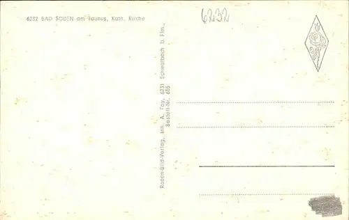 pw11861 Bad Soden Taunus Kath. Kirche Kategorie. Bad Soden am Taunus Alte Ansichtskarten