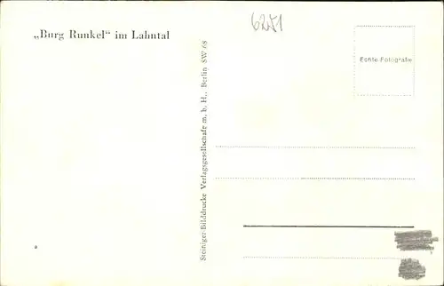 Runkel Lahn Burg / Runkel /Limburg-Weilburg LKR