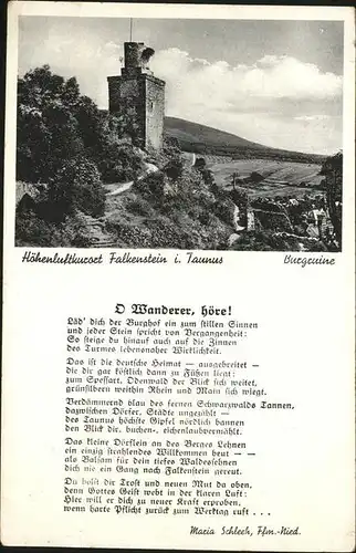 pw12849 Falkenstein Taunus Burgruine Kategorie. Koenigstein im Taunus Alte Ansichtskarten