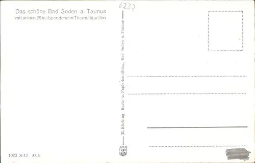 pw12854 Bad Soden Taunus Gesamtansicht Kategorie. Bad Soden am Taunus Alte Ansichtskarten