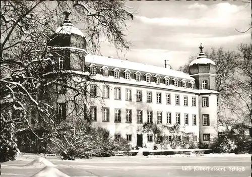 Lich Hessen Schloss im Winter / Lich /Giessen LKR