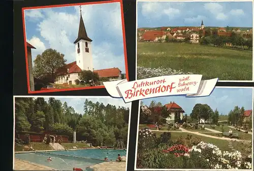 Birkendorf Luftkurort Birkendorf Dorfkirche Schwimmbad Parkanlage Kat. uehlingen-Birkendorf