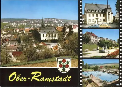 Ober-Ramstadt Wappen Freibad Rathaus Kat. Ober-Ramstadt