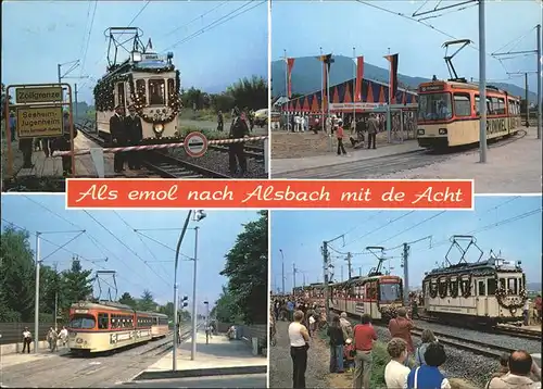 Alsbach Bergstrasse Einweihung Verlaengerungsstrecke Jugenheim Alsbach Strassenbahn Kat. Alsbach-Haehnlein