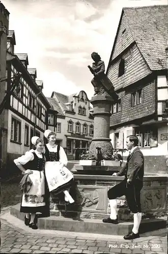 Winningen Mosel Brunnen Tracht Kat. Winningen