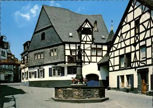 Winningen Mosel Weinhexenbrunnen Fachwerkt Kat. Winningen