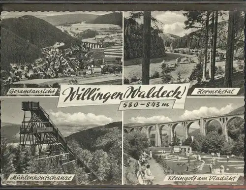 Willingen Sauerland Hermeketal Kleingolf Viadukt Muehlenkontschanze / Willingen (Upland) /Waldeck-Frankenberg LKR
