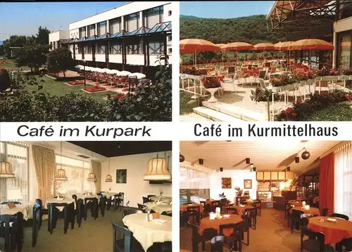 Bad Endbach Cafe im Kurpark Kurmittelhaus Klappkarte Kat. Bad Endbach