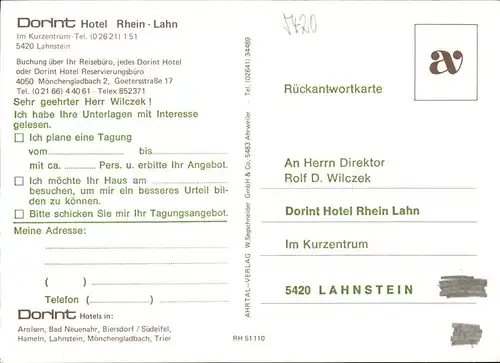 Lahnstein Dorint Hotel Kat. Lahnstein