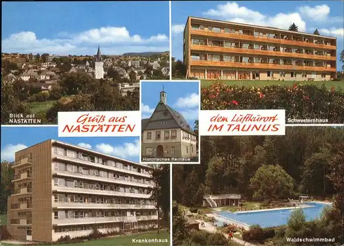 Nastaetten Schwesternhaus Waldschwimmbad Krankenhaus Kat. Nastaetten