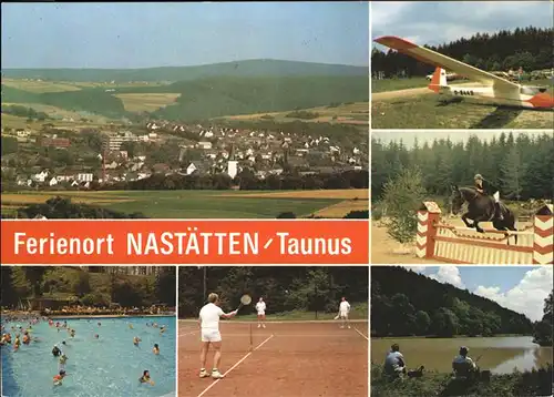 Nastaetten Tennisplatz Springreiten Flugzeug Freibad  Kat. Nastaetten