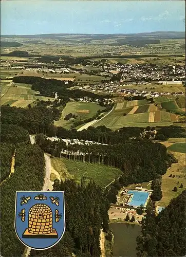 Nastaetten Bienenstock Wappen Flugaufnahme Kat. Nastaetten