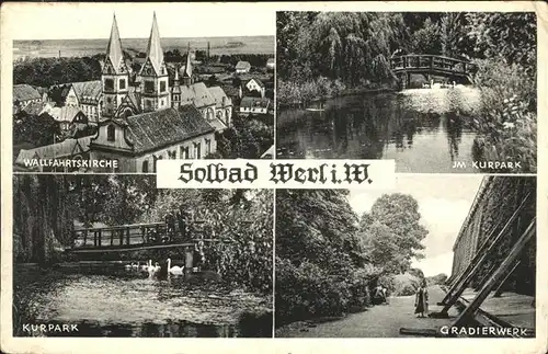 Werl Westfalen Radierwerk Kurpark Walalfahrtskirche / Werl /Soest LKR