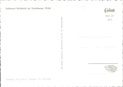 Berlebeck Luftkurort Teutoburger Wald Flugaufnahme Kat. Detmold