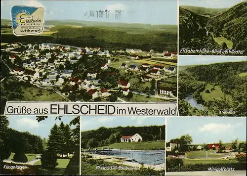 Ehlscheid Almblick Wappen Elisabethhoehe Freibad Kat. Ehlscheid