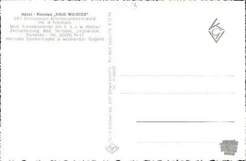 Stromberg Pension Haus Waldeck Kat. Windeck