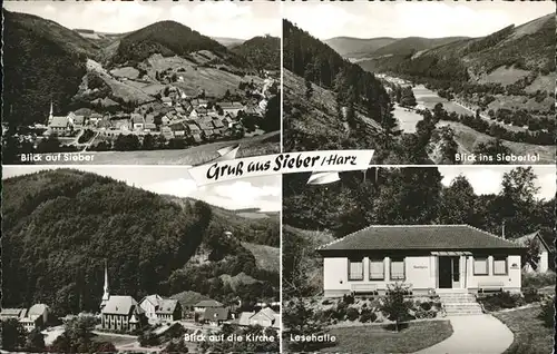 Sieber Siebertal Kirche Lesehalle Teilansicht Kat. Herzberg am Harz