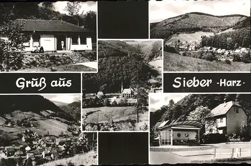 Sieber Teilansicht Luftkurort Sieber Lesehalle Kat. Herzberg am Harz