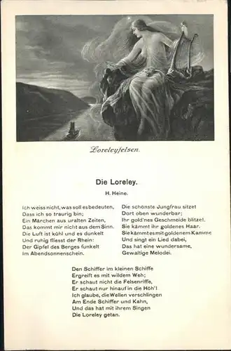 Loreley Loreleyfelsen Gedicht H. Heine Die Loreley *
