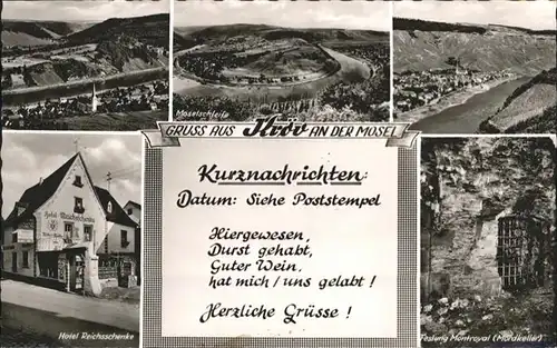 Kroev Mosel Kroev Hotel Reichsschenke Festung Montroyal x / Kroev /Bernkastel-Wittlich LKR