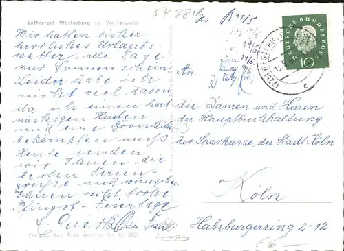 Westerburg Westerwald Fliegeraufnahme x
