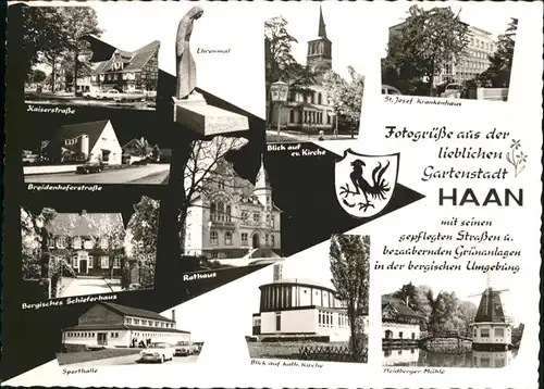 Haan Kaiserstrasse Breidenhoferstrasse Rathaus St. Josef Krankenhaus *