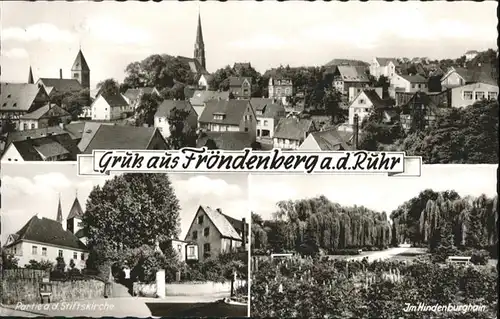 Froendenberg Ruhr Froendenberg Hindenburghain Partie an Stiftskirche x / Froendenberg/Ruhr /Unna LKR
