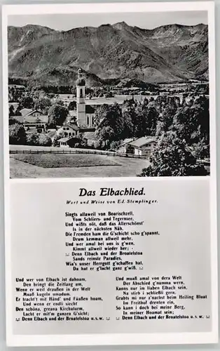 Elbach Miesbach Elbach Miesbach Lied ungelaufen ca. 1955 / Fischbachau /Miesbach LKR