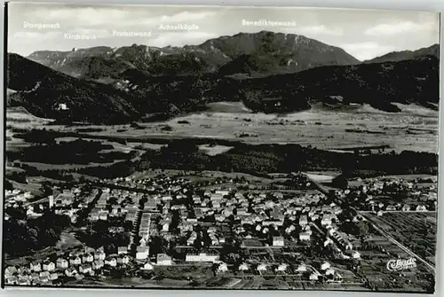 Penzberg Penzberg Fliegeraufnahme ungelaufen ca. 1965 / Penzberg /Weilheim-Schongau LKR