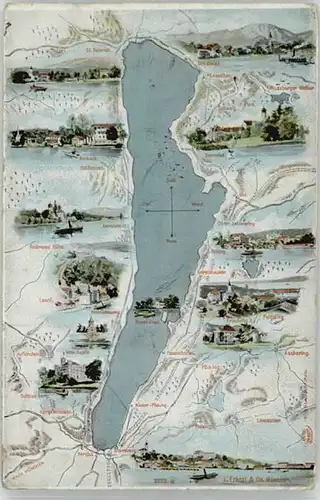 Tutzing Starnbergersee Fliegeraufnahme  x 1902