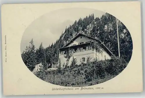 Rosenheim [Stempelabschlag] Unterkunftshaus Bruenstein x 1908