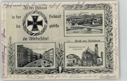 Rosenheim Oberbayern Max Josephs Platz o 1914