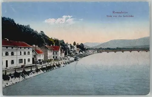 Rosenheim Bayern Rosenheim Oberbayern Innbruecke ungelaufen ca. 1920 / Rosenheim /Rosenheim LKR