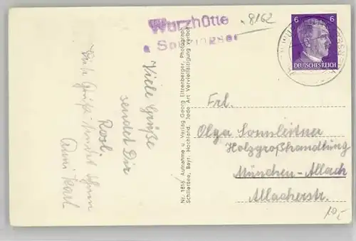Spitzingsee Wurzhuette x 1943