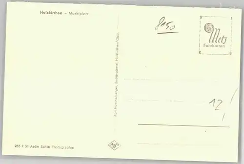 Holzkirchen Oberbayern Holzkirchen Oberbayern  ungelaufen ca. 1955 / Holzkirchen /Miesbach LKR