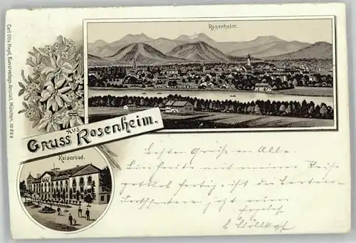 Rosenheim Bayern Rosenheim Oberbayern Kaiserbad x 1897 / Rosenheim /Rosenheim LKR