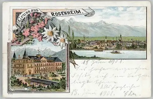 Rosenheim Oberbayern Kaiserbad x 1901